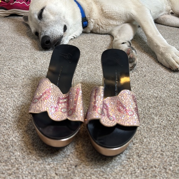 Giuseppe Zanotti | Rhinestone Musical Music Note Clog Heel Pumps Size EU 39 - Picture 9 of 12